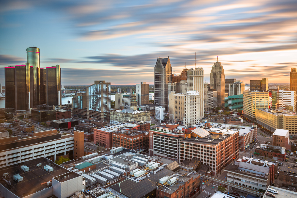 Detroit city view
