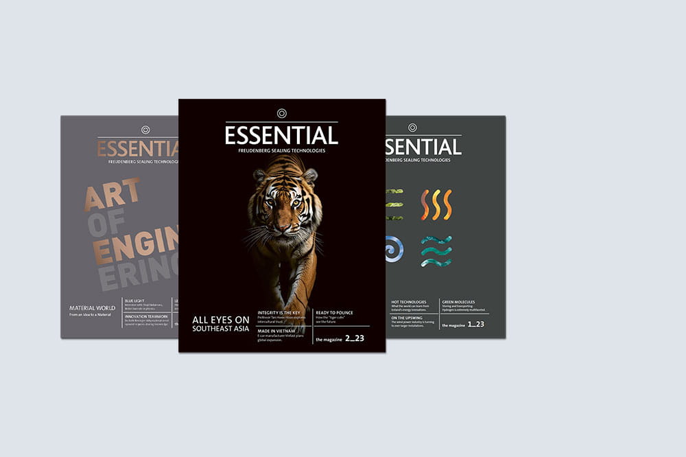 Mockup of ESSENTIAL magazine issue November 2023