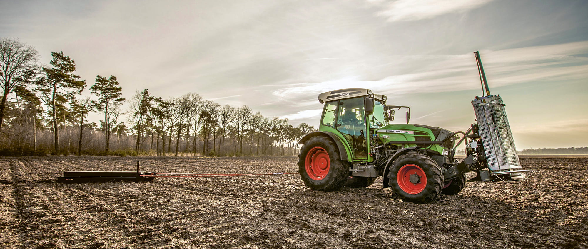 Tractor with sensors