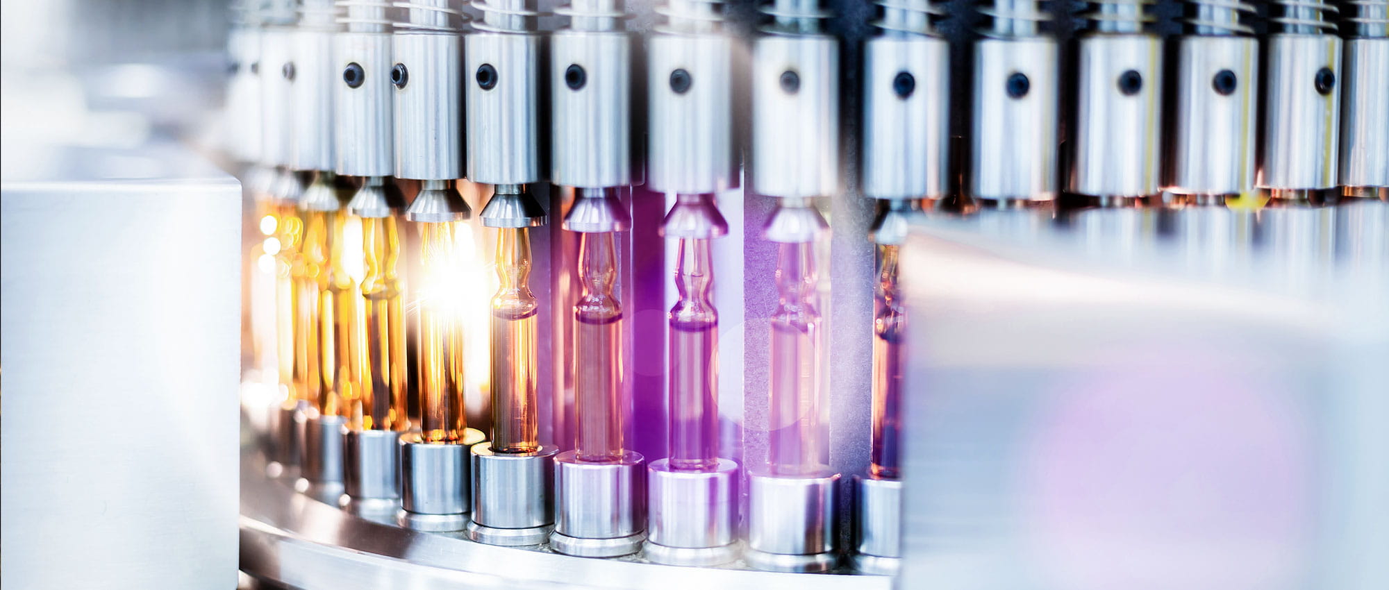 Pharmaceutical ampoules in a centrifuge