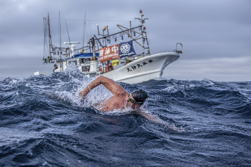 Swimmer in the sea