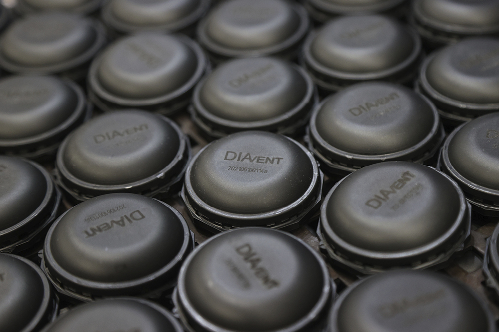 Image-filling close-up of several DIAvent plastic parts