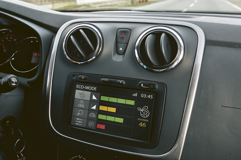 Dashboard of a car. 
