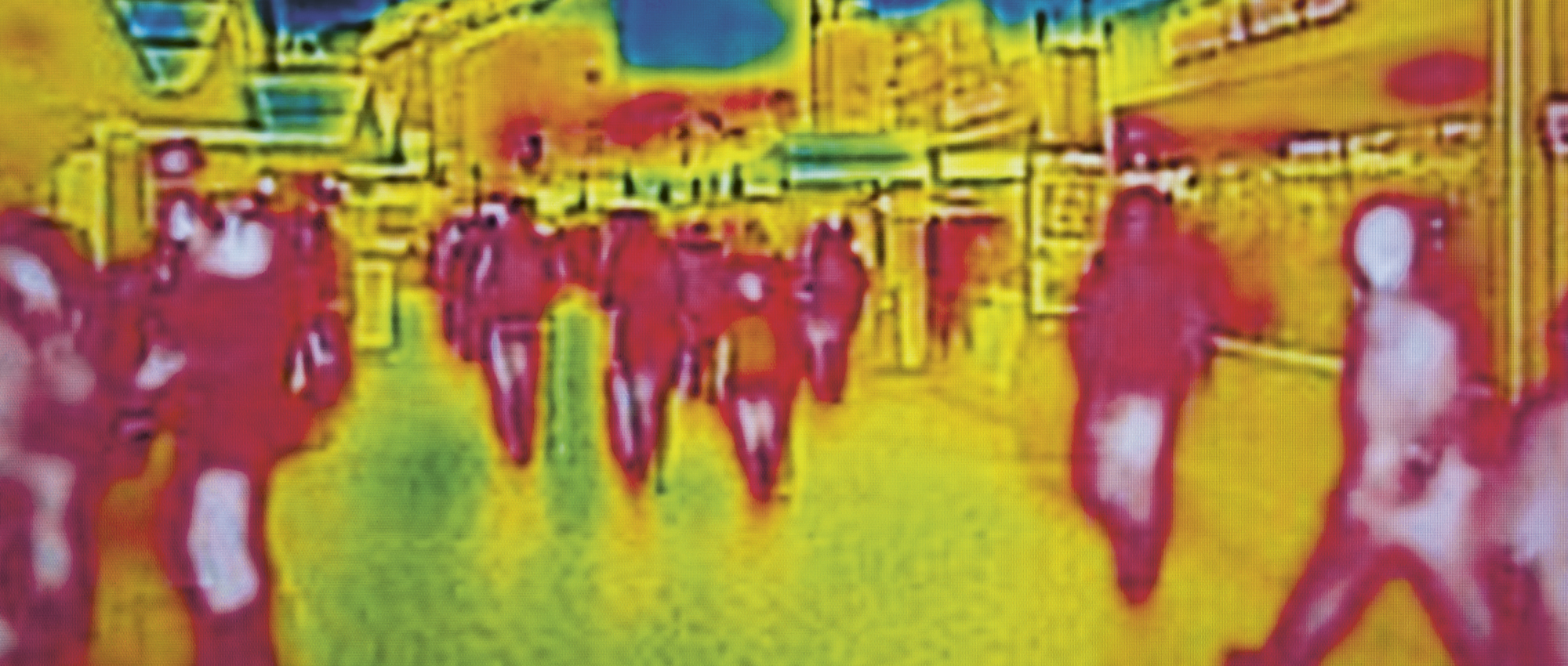 Thermal image of passers-by on a street. Copyright: iStock/ivansmuk