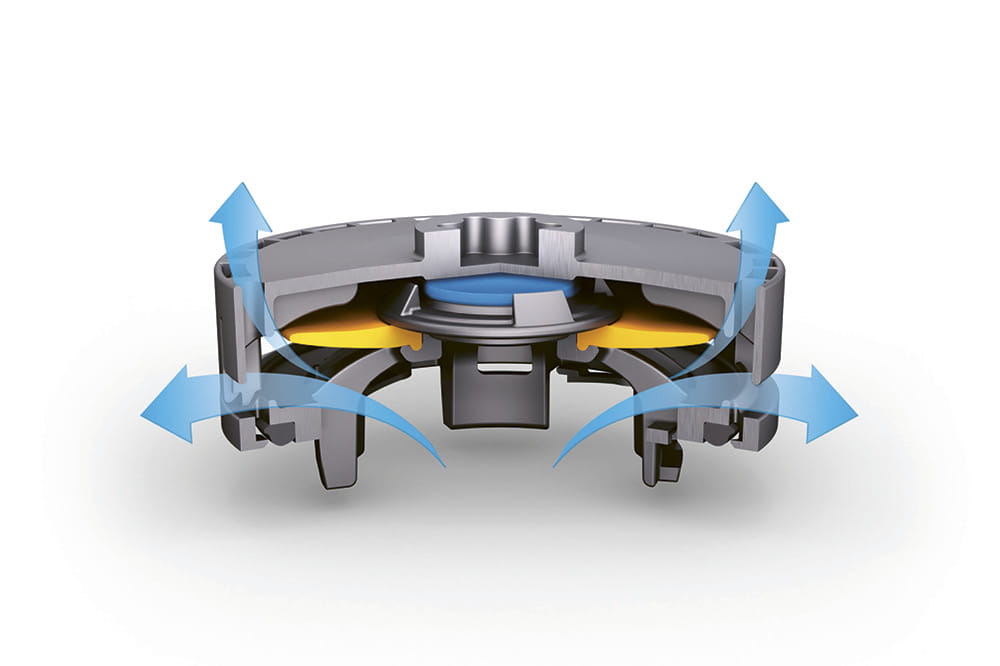 Sectional view of a lithium-ion battery 