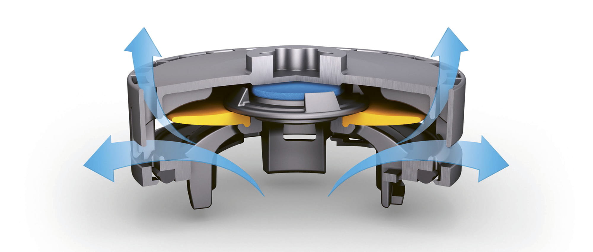 Sectional view of a lithium-ion battery 