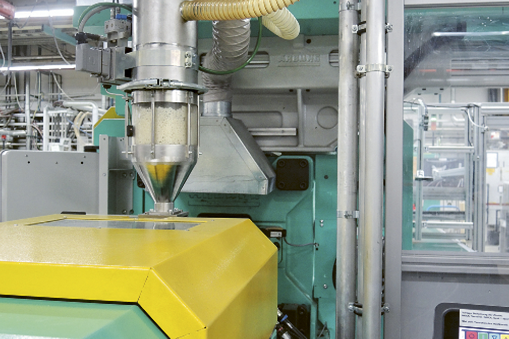 An injection molding machine.