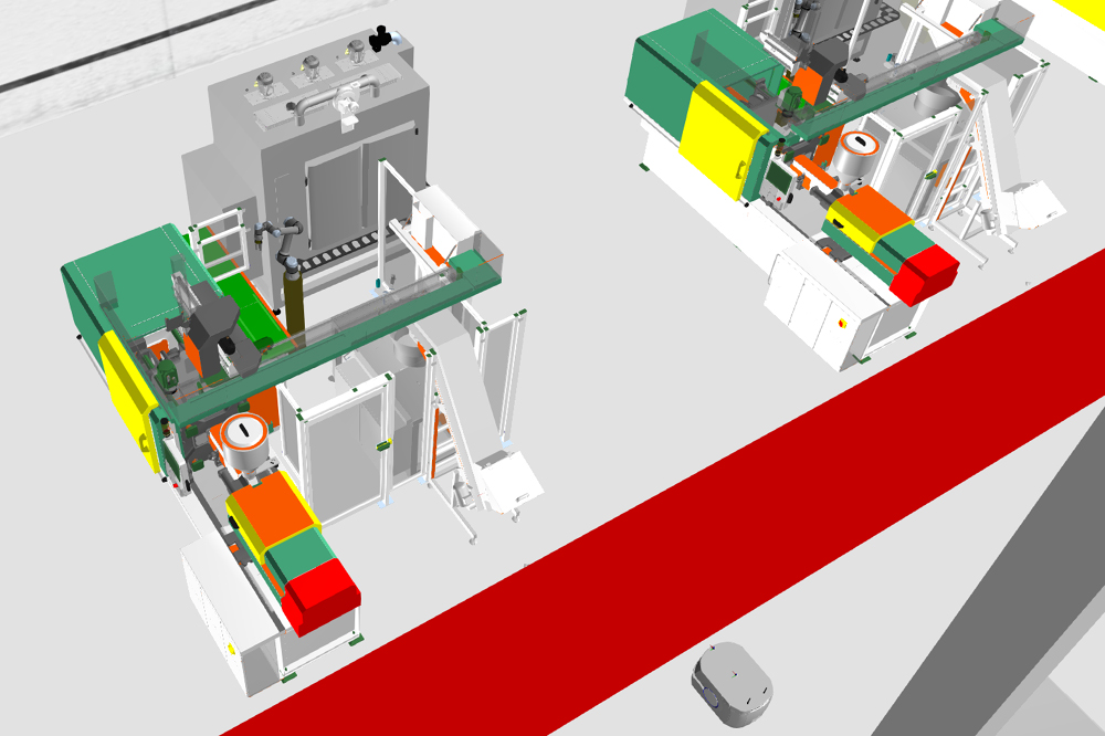 An illustration of the inside of a machine.