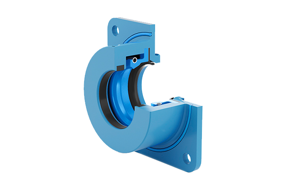 Cross section of blue gasket from FST for Power Tools