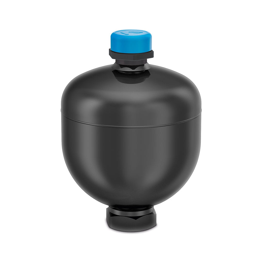 FST black hydraulic accumulator on white background
