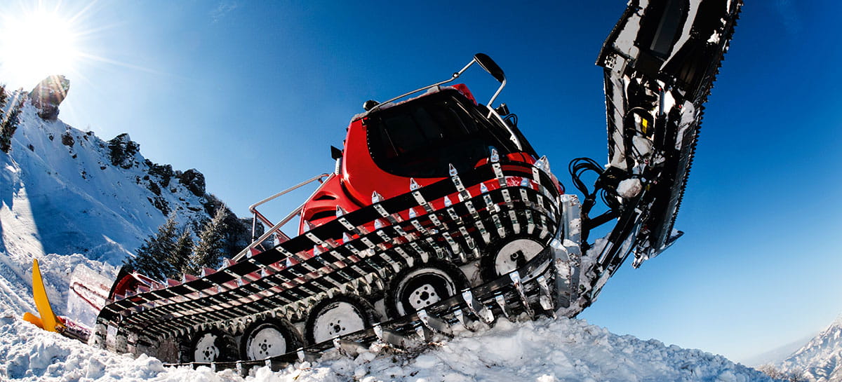 Snow plow in the snow