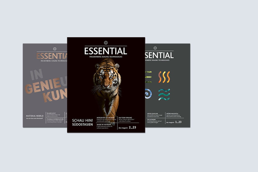 Mockup der Zeitschrift ESSENTIAL Ausgabe November 2023