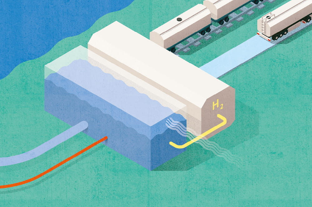 Illustration einer Hydrogen Anlage