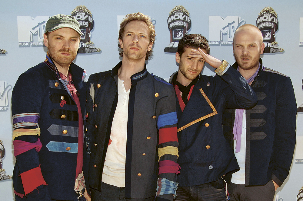 Die Mitglieder der Band Coldplay.
