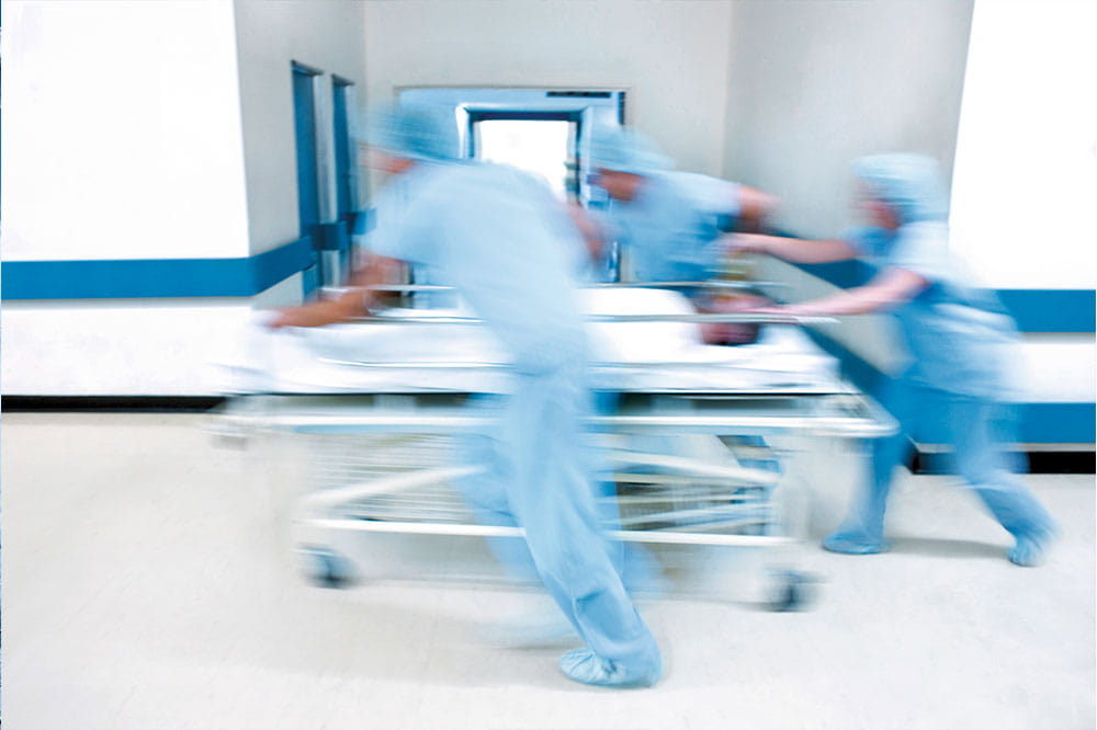 Krankenpfleger und Ärzte in einem Krankenhaus