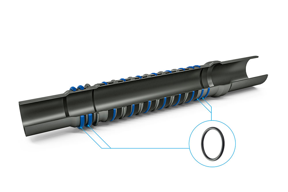 Simriz® O-Ring in einem Nass-Steckverbinder
