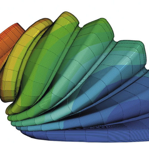Bildausschnitt eines flexiblen Faltenbalgs von Freudenberg Sealing Technologies in verschiedenen Farben 