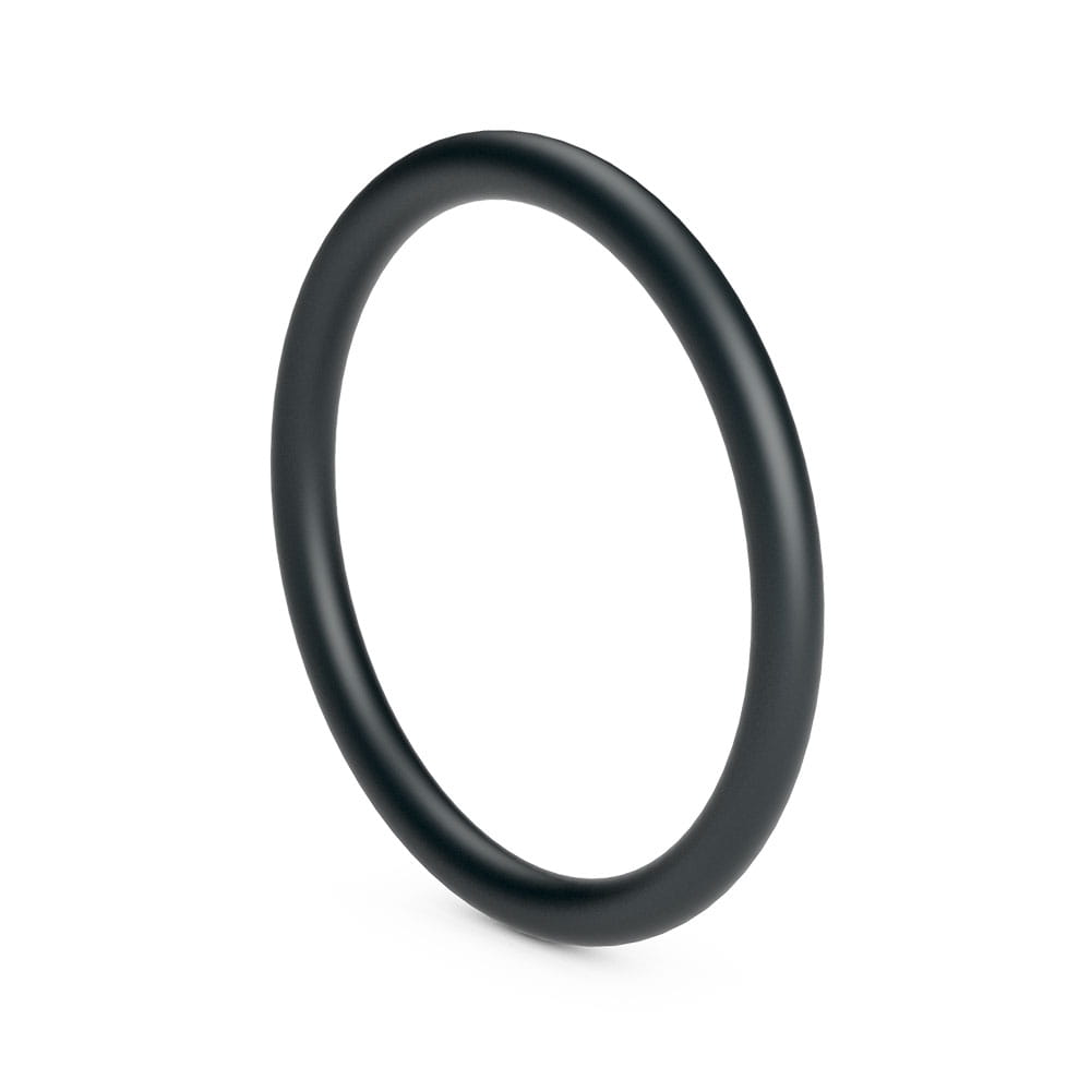 Schwarzer, runder O-Ring.