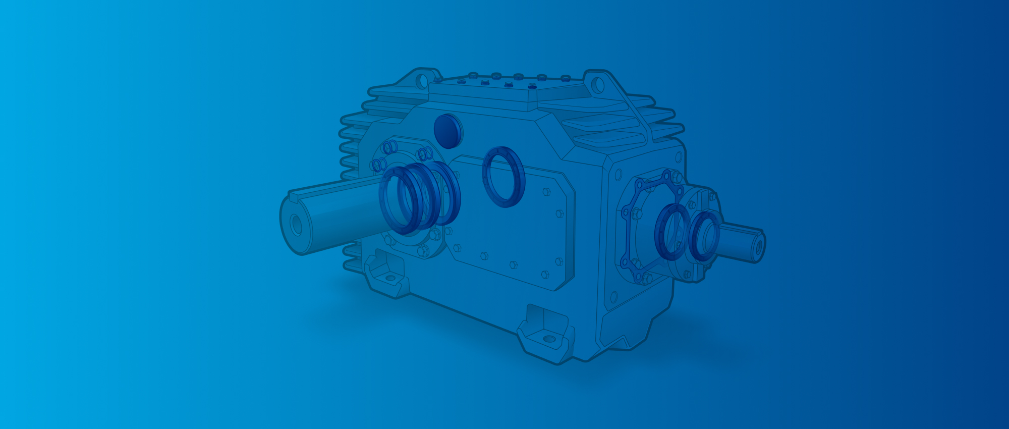 Industrial Gearbox: Technical illustration without products