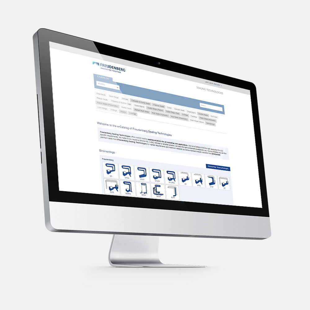 Bildschirm mit e-Catalog in Vollbild und Zoom-Ausschnitt eines Einbauraums